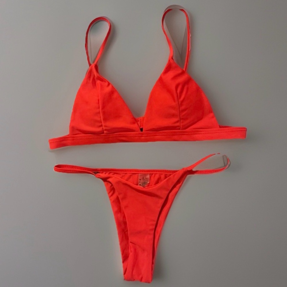 Vibrant Red Cheeky Bikini Set